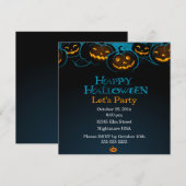 ハッピー・ハロウィン・パンプキンの招待状 招待状 (正面/裏面)