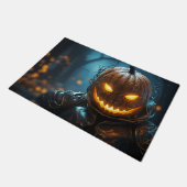 ハッピー ハロウィン パンプキン ウォリアー ドアマット (アングル)