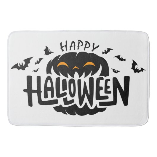 ハッピー ハロウィン パンプキン バスマット (正面)