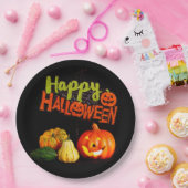ハッピー ハロウィン パンプキン ペーパープレート (パーティー)