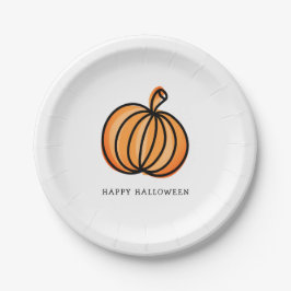 ハッピー ハロウィン パンプキン ペーパープレート