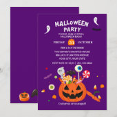 ハッピー ハロウィン パーティー 招待状 (正面/裏面)