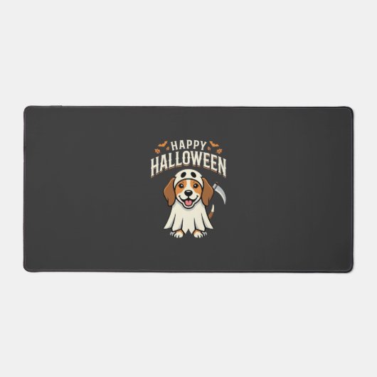 ハッピー ハロウィン ビーグル 犬 デザイン_1 デスクマット (正面)