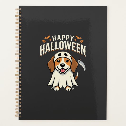 ハッピー ハロウィン ビーグル 犬 デザイン_1 プランナー手帳 (正面)