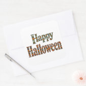 ハッピー ハロウィン フラワー装飾のかぼちゃ ボタニカル スクエアシール (封筒)