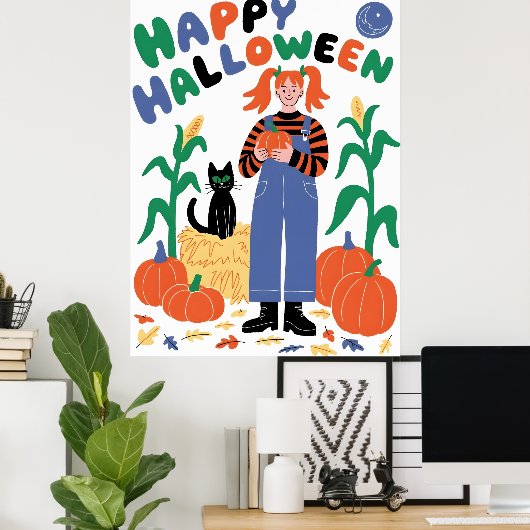 ハッピー ハロウィン ポスター (ホームオフィス)