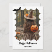 ハッピー ハロウィン モダン ワン フォト シーズンカード (正面)