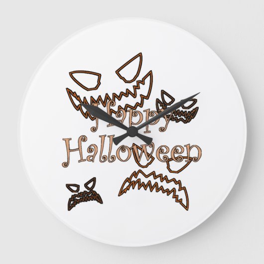 ハッピー ハロウィン ラージ壁時計 (正面)