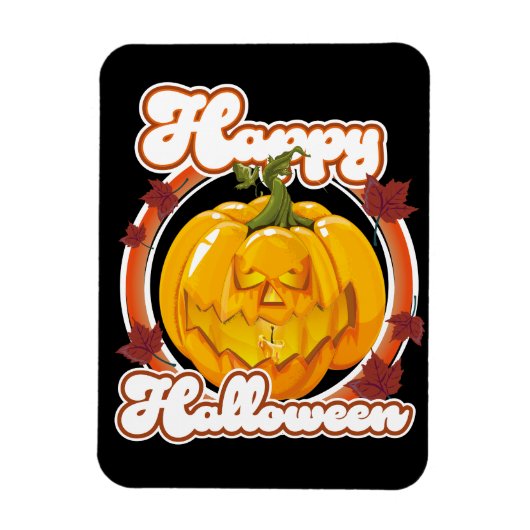ハッピー ハロウィン ロゴ マグネット (縦)