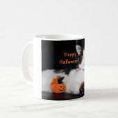 ハッピー ハロウィン 三毛猫 コーヒーマグカップ (正面左)