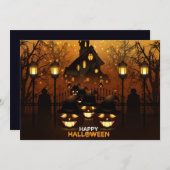 ハッピー ハロウィン 呪われた家 シーズンカード (正面/裏面)