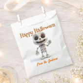 ハッピー ハロウィン 幸せな大きな目をした骸骨 フェイバーバッグ (クリップ留めされた状態)