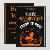 ハッピー ハロウィン 怖いほどリアルな コスチューム パーティー 招待状 (正面/裏面)