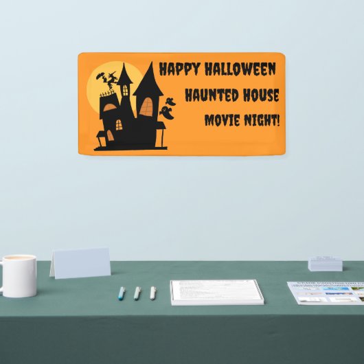 ハッピー ハロウィン 怪奇映画の夜 スプーク  横断幕 (トレードショー)