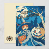 ハッピー・ハロウィン 招待状 (正面/裏面)