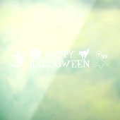 ハッピー ハロウィン 白い 怖い デコレーション ウィンドウサイン (シート3)