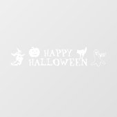 ハッピー ハロウィン 白い 怖い デコレーション ウィンドウサイン (シート)