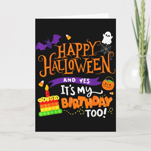 ハッピー・ハロウィン＆私の誕生日ですハロウィン カード (正面)