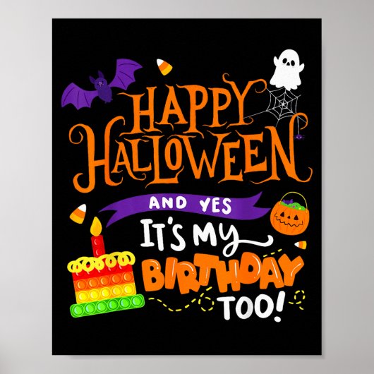 ハッピー・ハロウィン&私の誕生日です ハロウィン ポスター (正面)