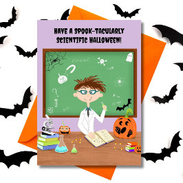 ハッピー・ハロウィン 科学の先生 カード