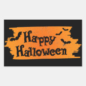 ハッピー・ハロウィン 長方形シール (正面)