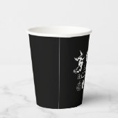 ハッピー ハロウィン 黒白 不気味 紙コップ (右)