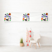 ハッピー ハロウィン 2.5x12 ヴィニール バナー 横断幕 (インサイチュ)