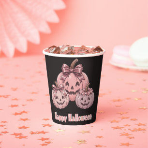 ハッピー・ハロウィン Pinkoween ビンテージ・パンプキントリオ 紙コップ