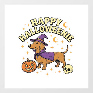 ハッピー ハロウィーニー ダックスフント 魔女 犬 Tシャツ_1 ウィンドウサイン
