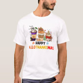 ハッピー ハロサンクスマス コーヒー Tシャツ (正面)