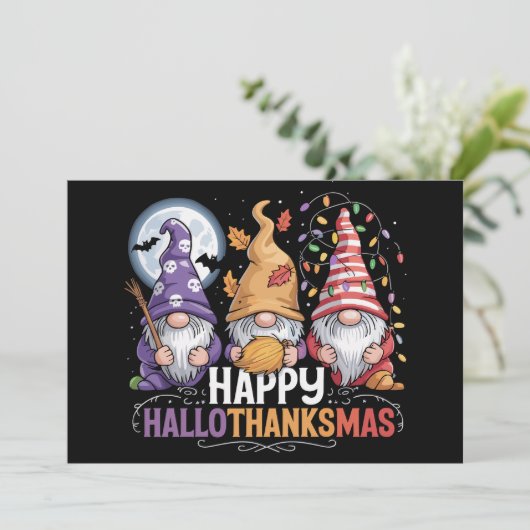ハッピー ハロサンクス マス ノーム ハロウィン クリスマス (スタンド正面)