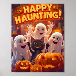 ハッピー・ハンティング – キッズハロウィンポスター ポスター