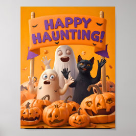 ハッピー・ハンティング – キッズハロウィンポスター ポスター
