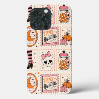 ハッピー・ハンティング・ピンク・スカルスタンプケース iPhone 13 PROケース