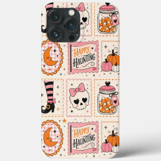 ハッピー・ハンティング・ピンク・スカルスタンプケース iPhone 13 PRO MAXケース