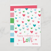 ハッピー ハーツ バレンタインカード (正面/裏面)