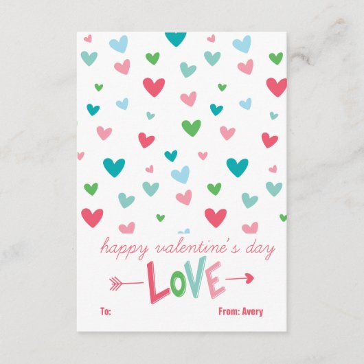 ハッピー ハーツ バレンタインカード (正面)