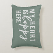 ハッピー ハート コットン アクセント ピロー (正面(垂直))