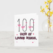 ハッピー ハート 教師 バレンタイン かわいい 100 日間の愛 カード (黄色い花)