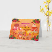 ハッピー・ハーベスト・タイム・グリーティング・カード カード (黄色い花)