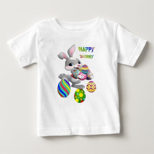 ハッピー バニー ベビーTシャツ (正面)