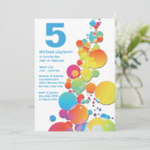 ハッピー バブルズ バースデー パーティー 招待状 (スタンド正面)