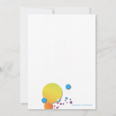 ハッピー バブルズ バースデー パーティー 招待状 (裏面)