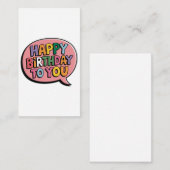 ハッピー バブル 誕生日 エンクロージャーカード (正面/裏面)