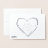 ハッピー・バレンタインディー ラブリー エレガント クラシック 箔カード (封筒付き正面)