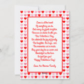 ハッピー・バレンタインデー ハート カスタム フォト アンド テキスト シーズンカード (裏面)