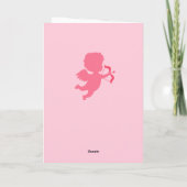 ハッピー・バレンタインデー ピンク フォルダブル カード (裏面)