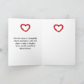 ハッピー・バレンタインデー ピンク フォルダブル カード (内部)