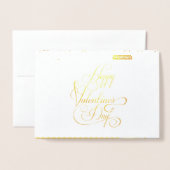 ハッピー・バレンタインデー　ラブリー・エレガント・クラシック 箔カード (封筒付き正面)