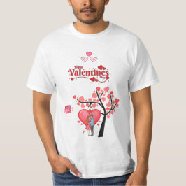 ハッピー バレンタインデー ロマンティックなカップル Tシャツ